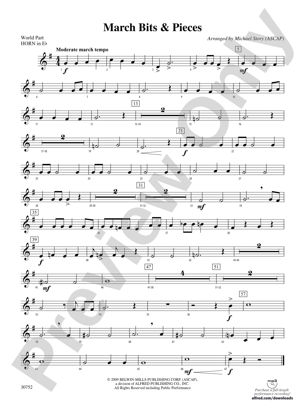 March Bits & Pieces: (wp) 1st Horn in E-flat