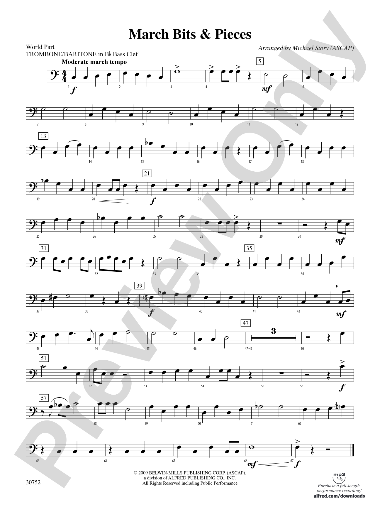 March Bits & Pieces: (wp) 1st B-flat Trombone B.C.