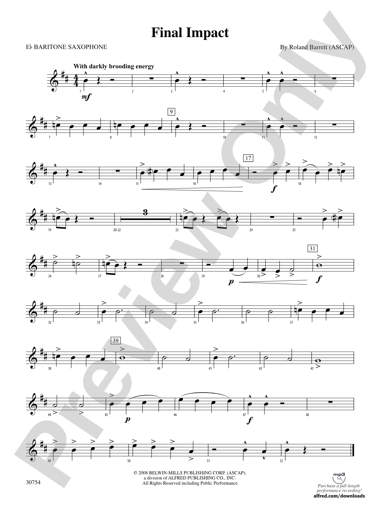 Final Impact: E-flat Baritone Saxophone
