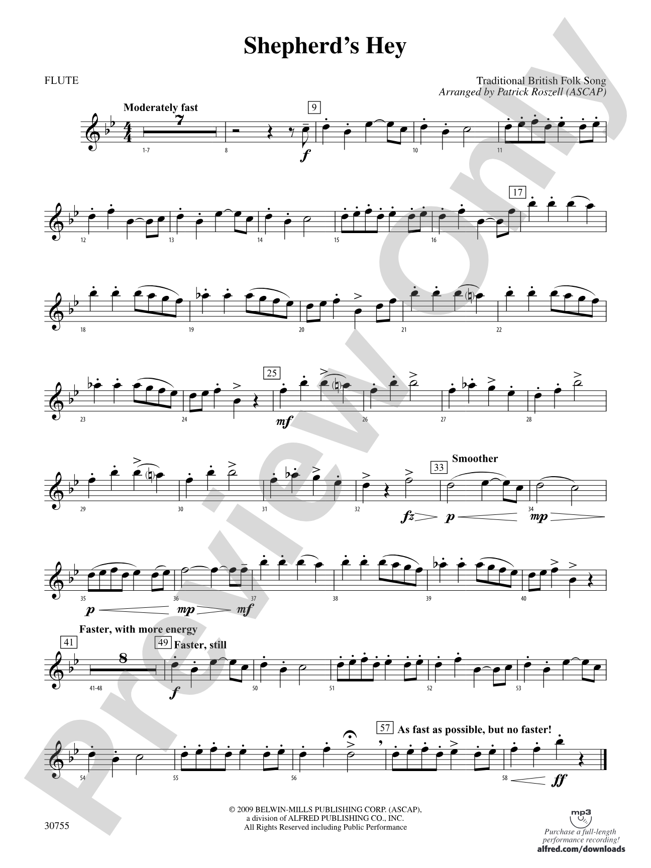 Shepherd's Hey: Flute