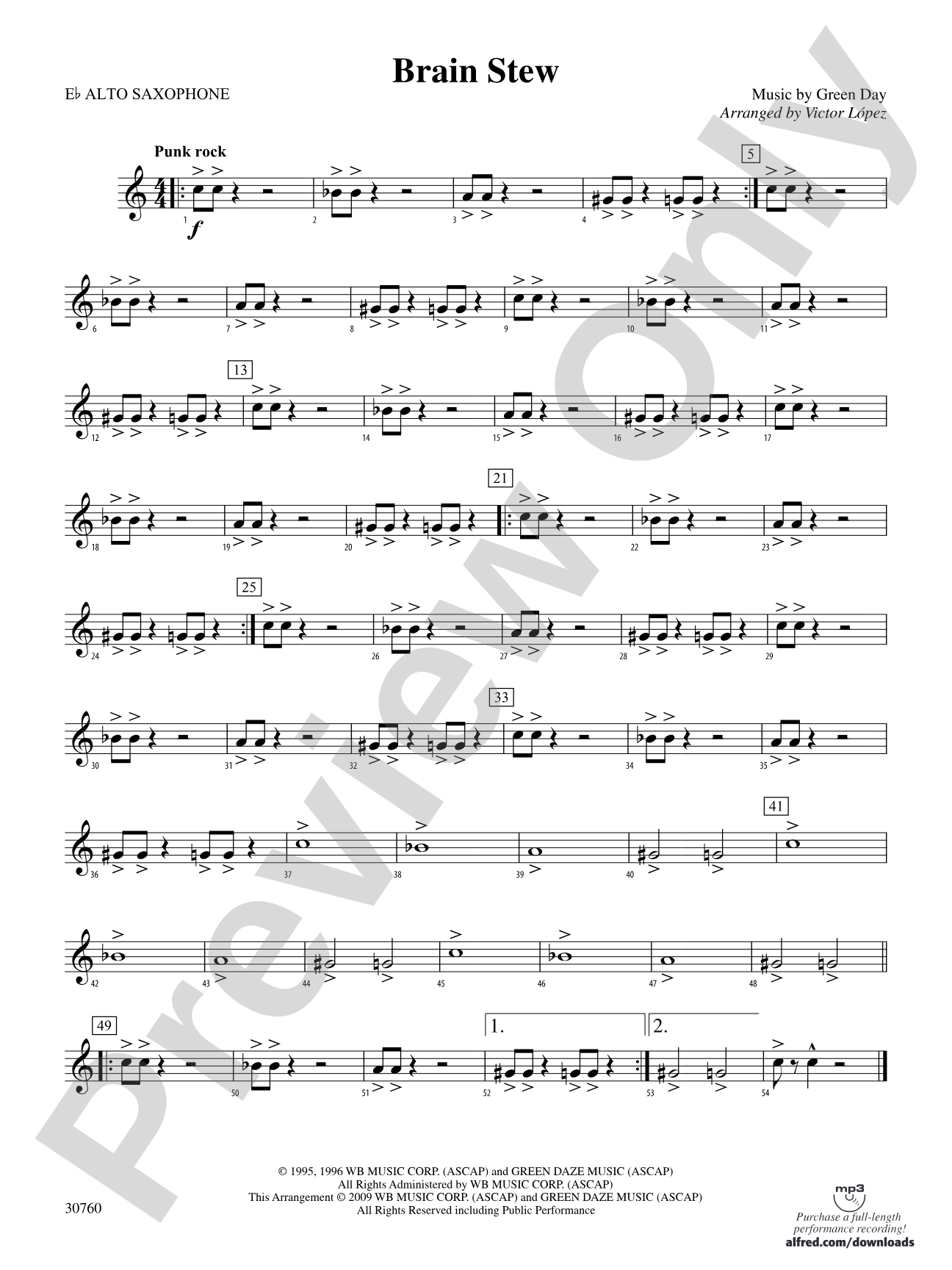 Brain Stew: E-flat Alto Saxophone