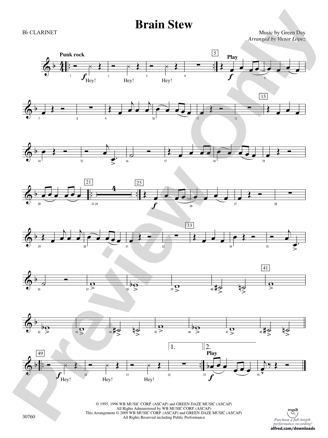 Brain Stew: 1st B-flat Clarinet