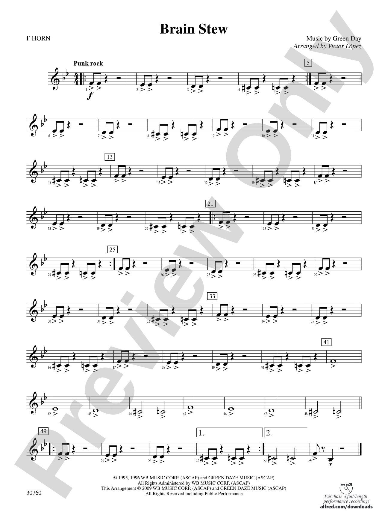 Brain Stew: 1st F Horn