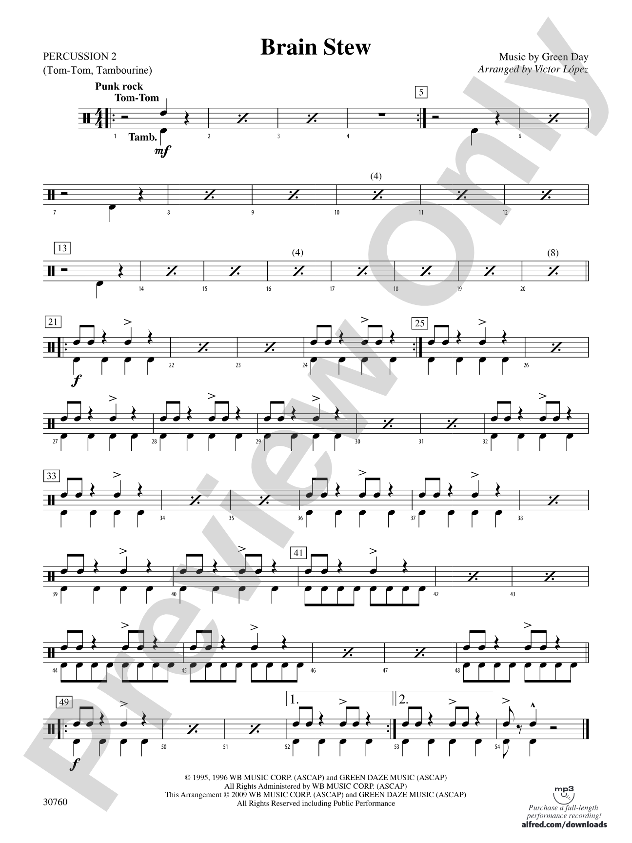 Brain Stew: 2nd Percussion