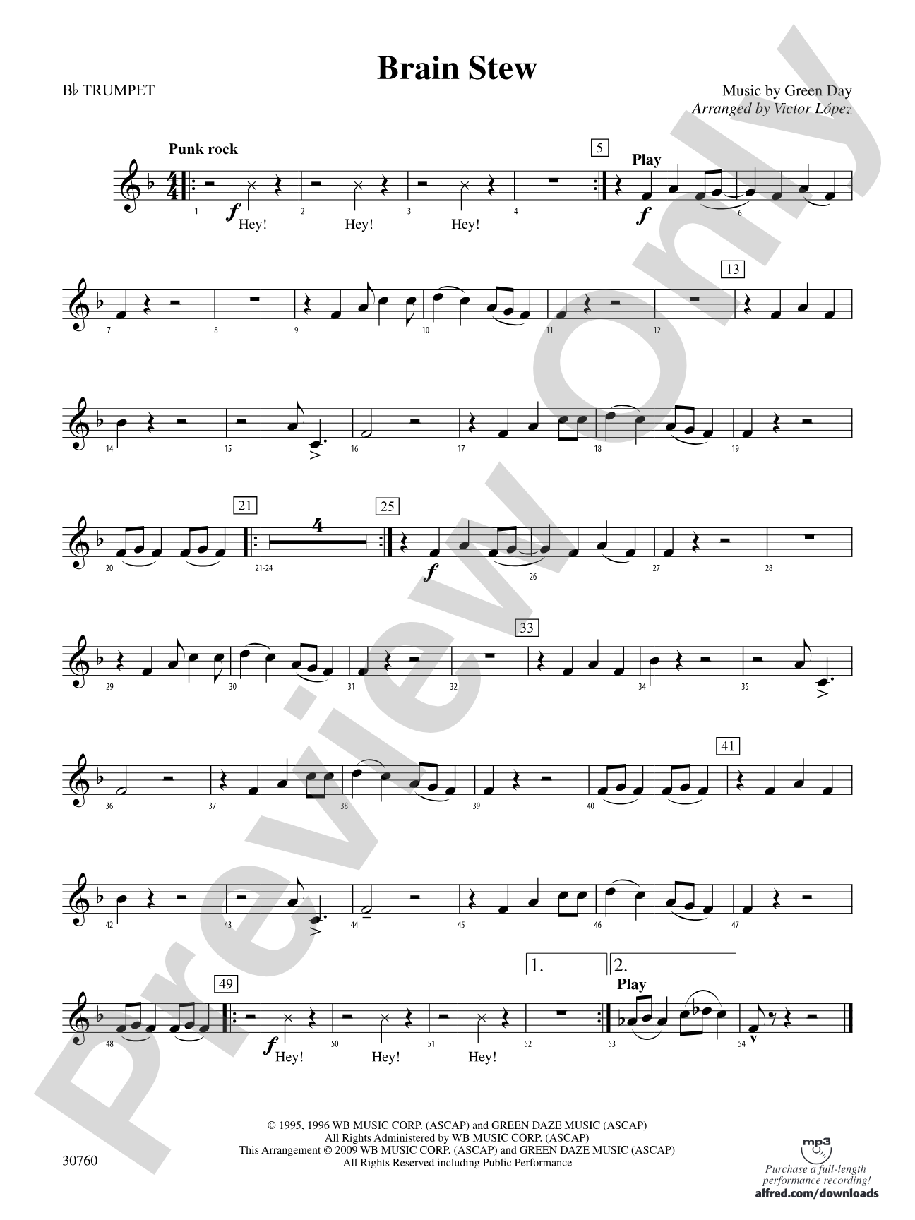 Brain Stew: 1st B-flat Trumpet