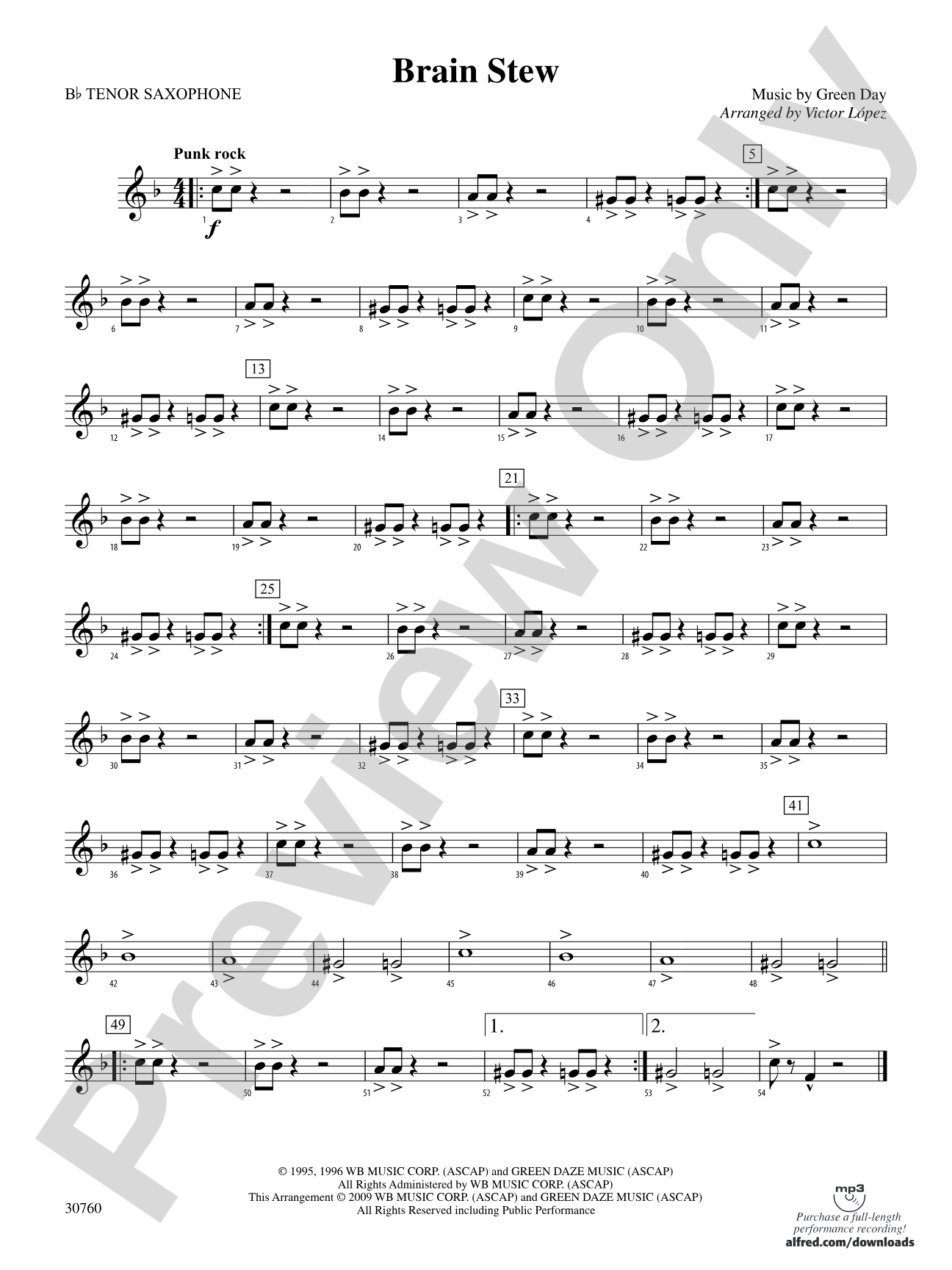 Brain Stew: B-flat Tenor Saxophone