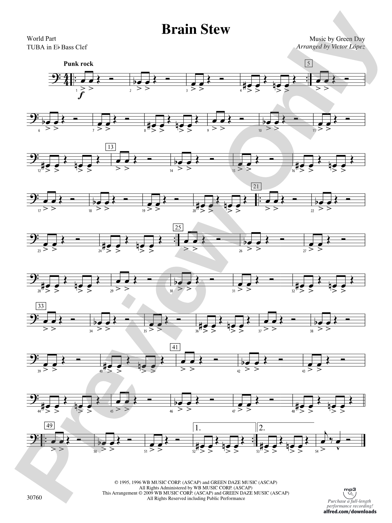 Brain Stew: (wp) E-flat Tuba B.C.