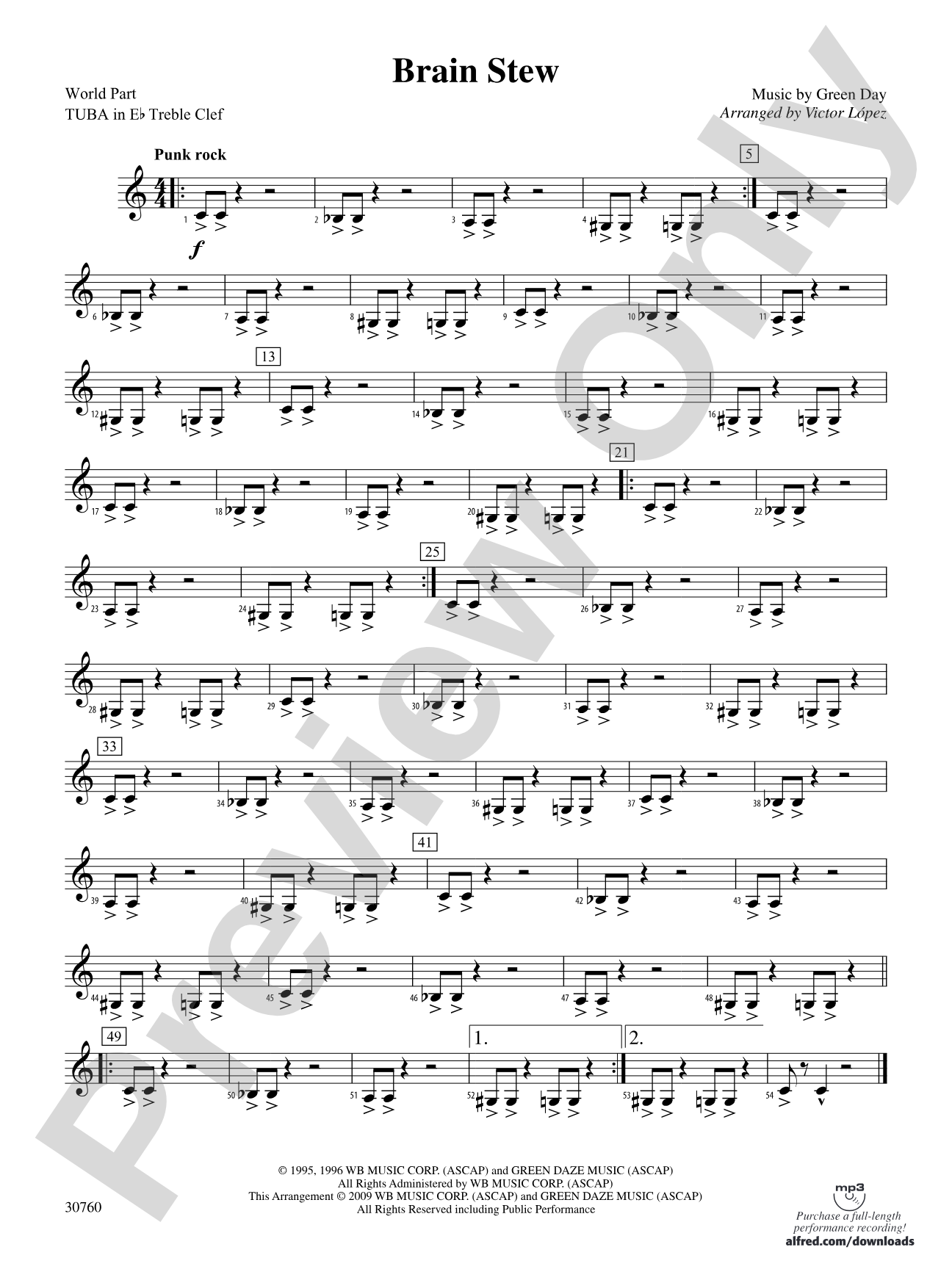 Brain Stew: (wp) E-flat Tuba T.C.