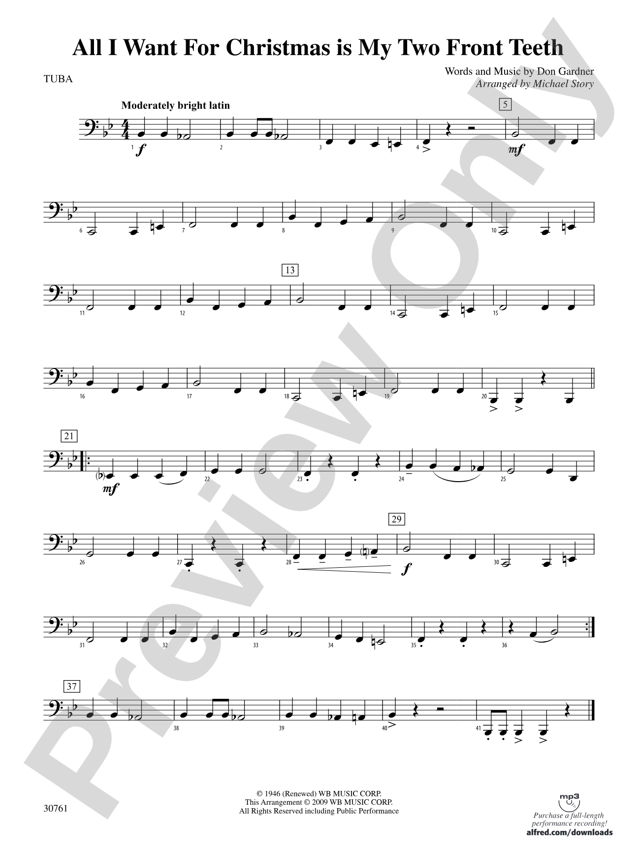 All I Want for Christmas Is My Two Front Teeth: Tuba