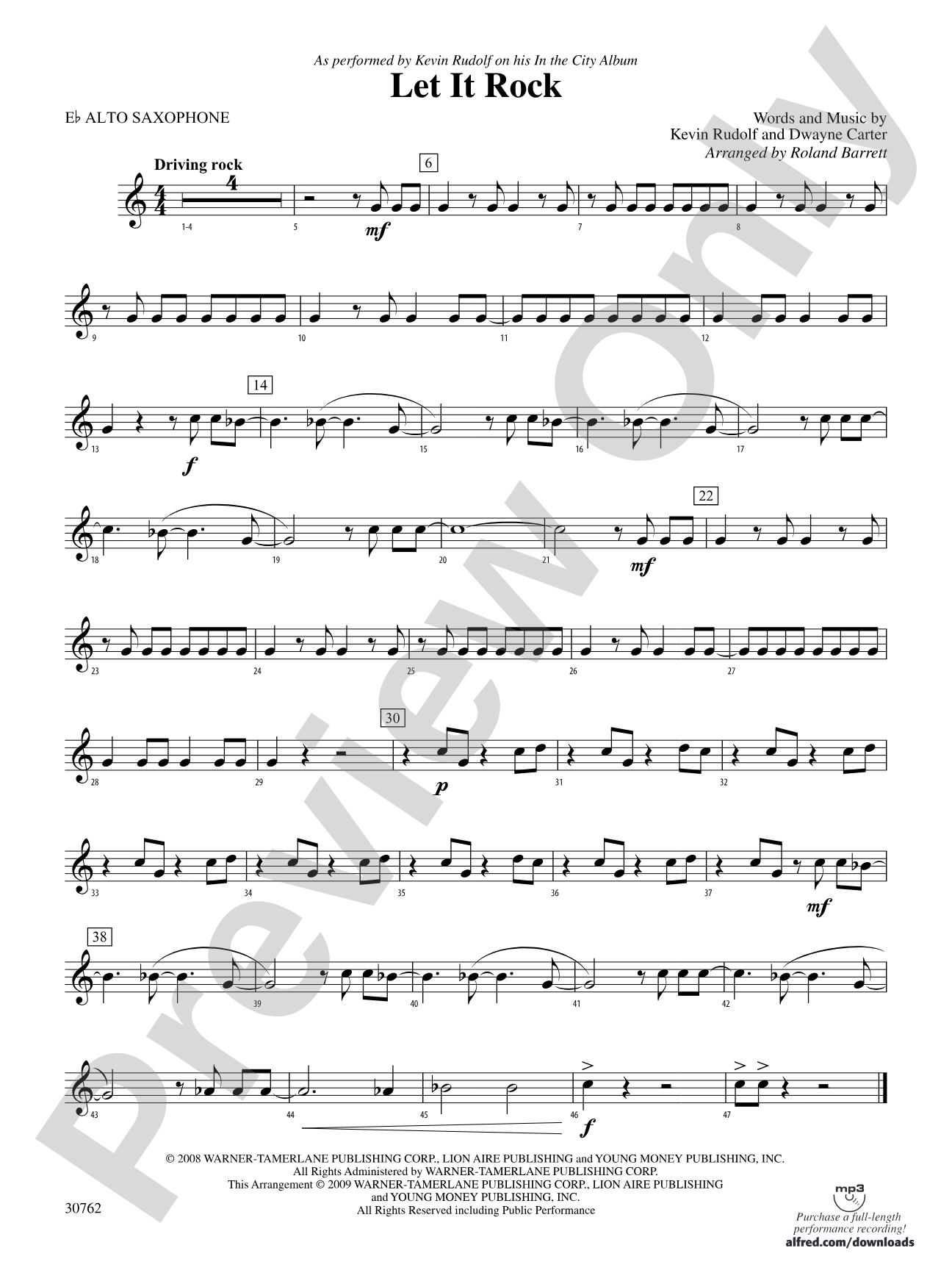 Let It Rock: E-flat Alto Saxophone