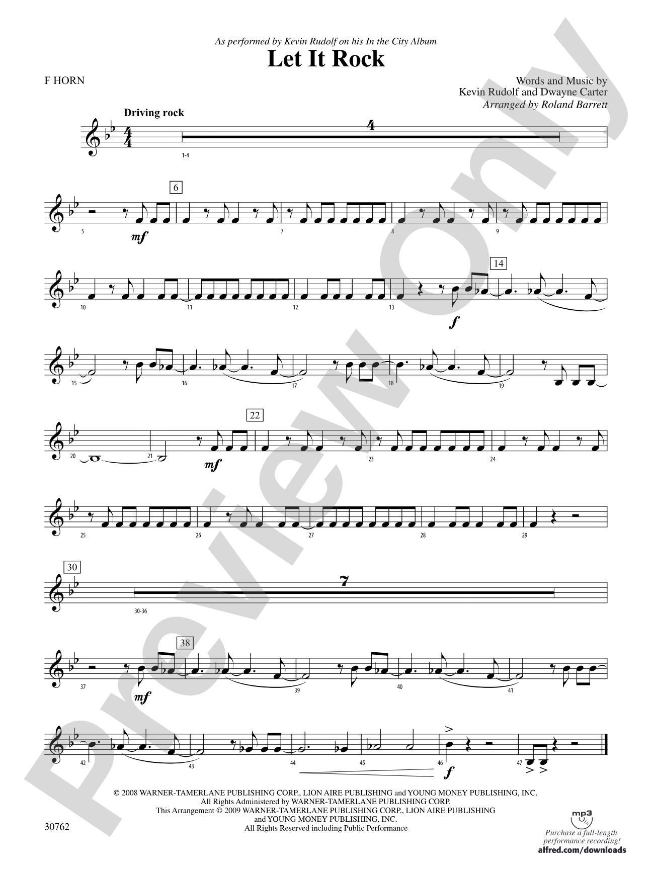 Let It Rock: 1st F Horn