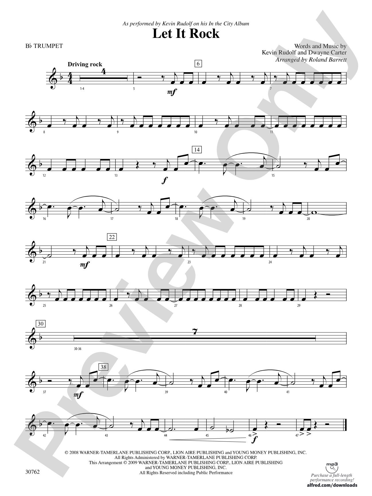 Let It Rock: 1st B-flat Trumpet
