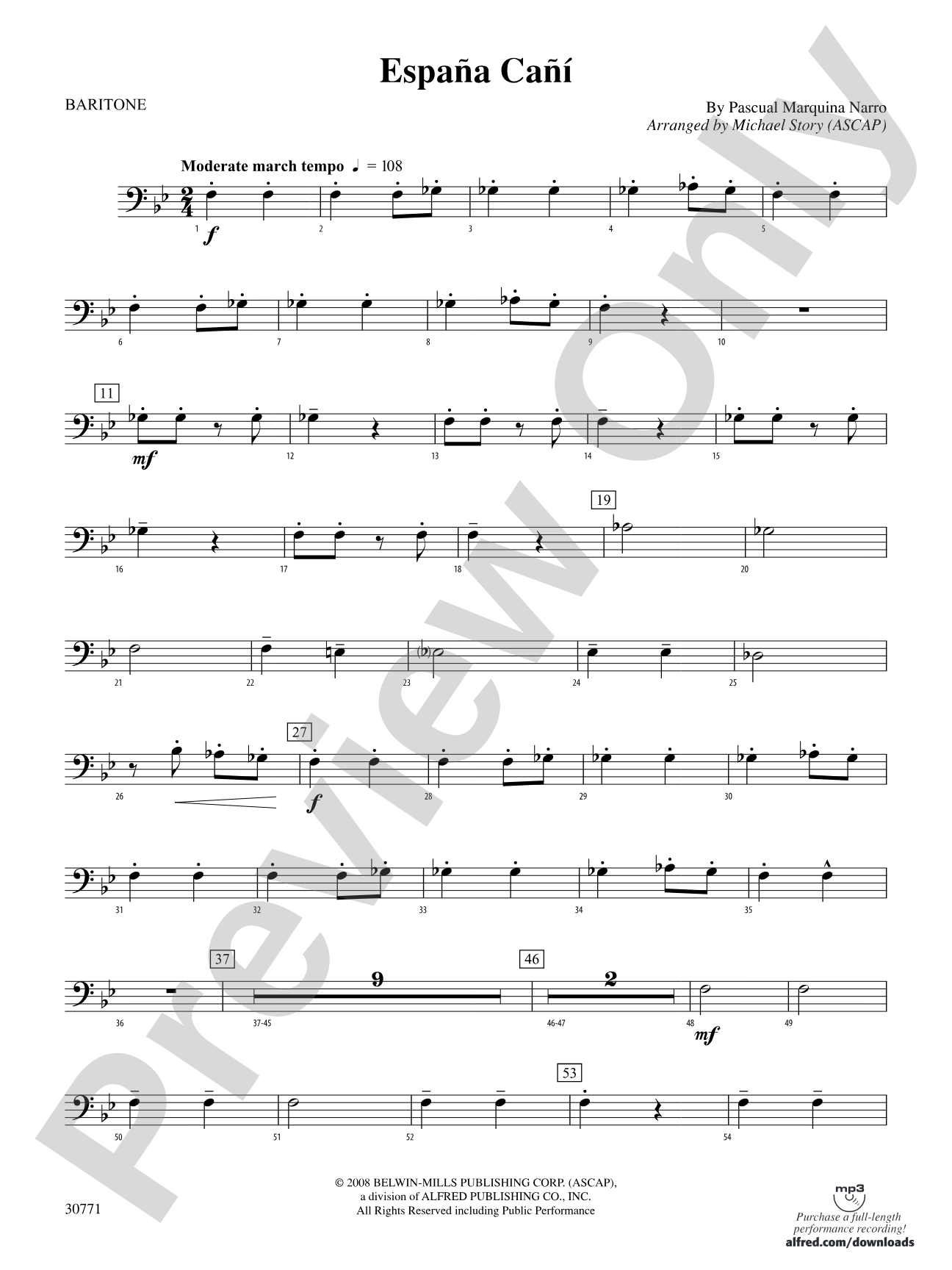 España Cañí: Baritone B.C.