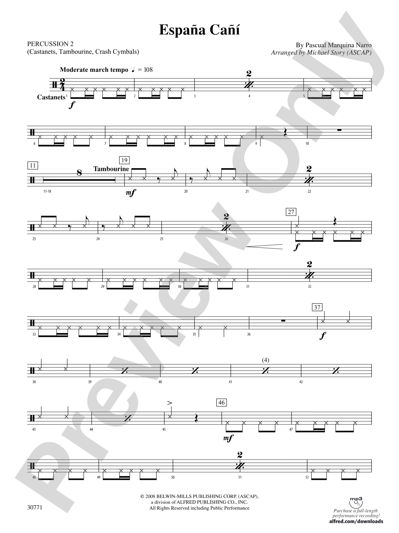 España Cañí: 2nd Percussion