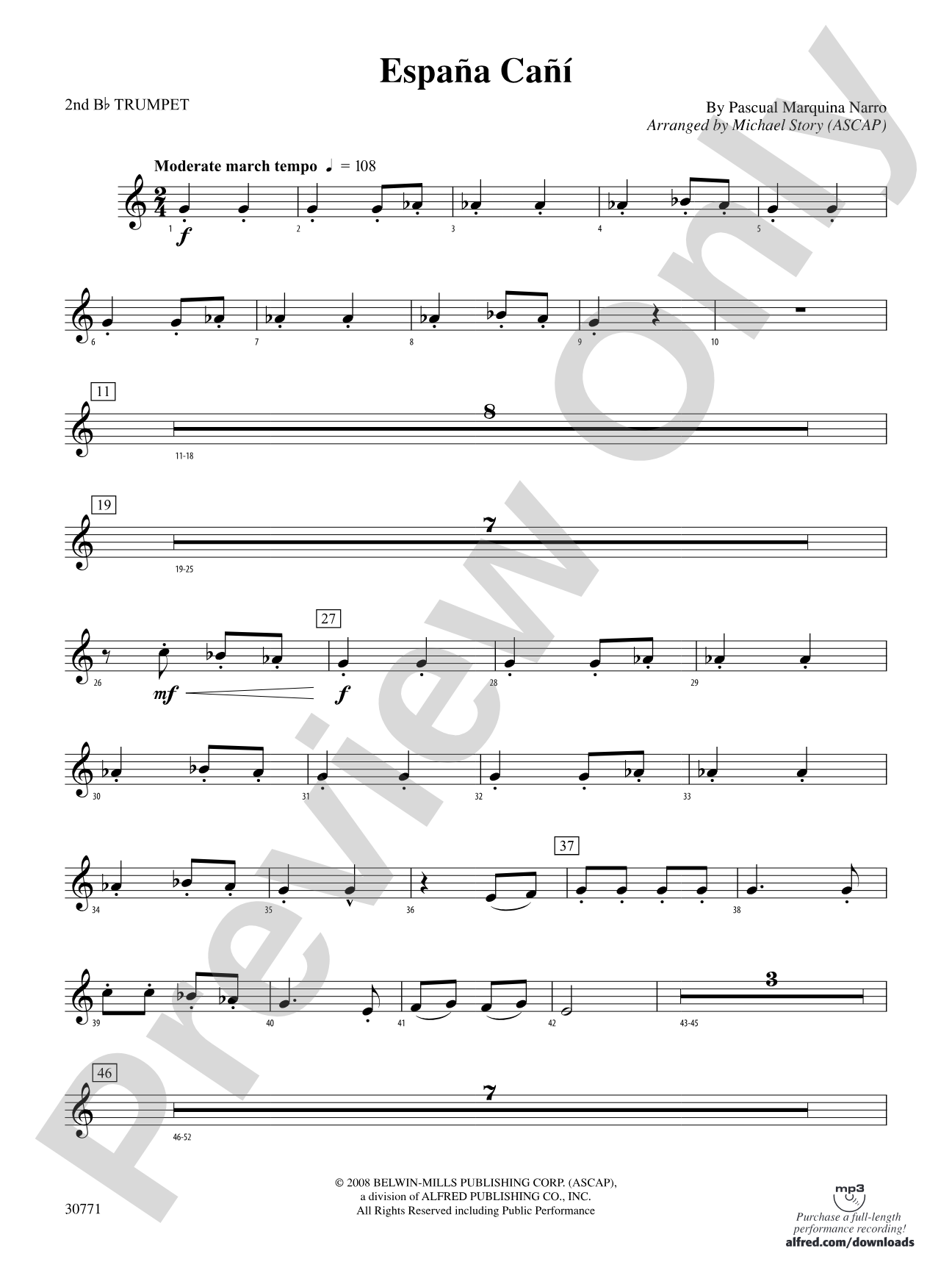 España Cañí: 2nd B-flat Trumpet