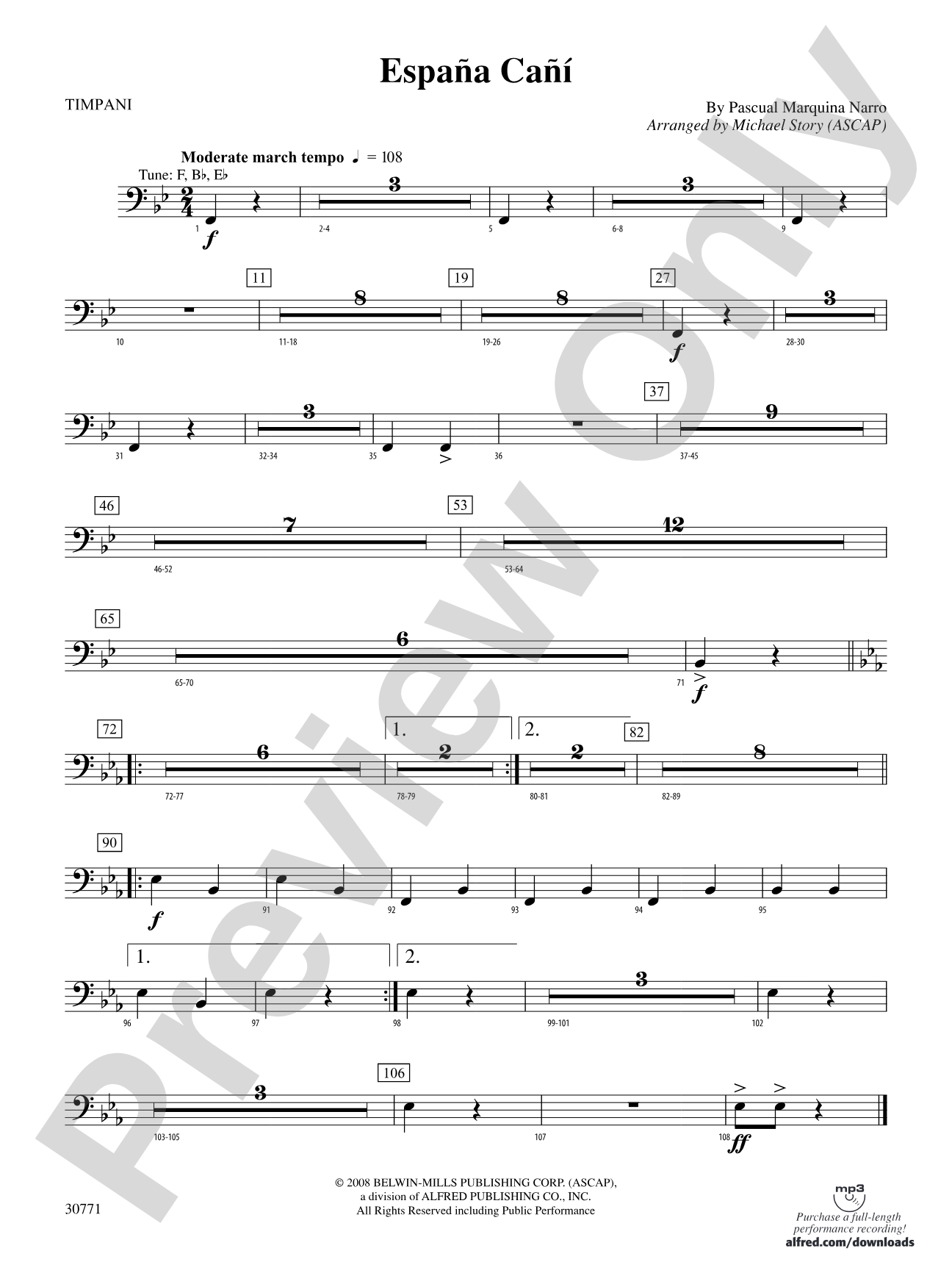 España Cañí: Timpani