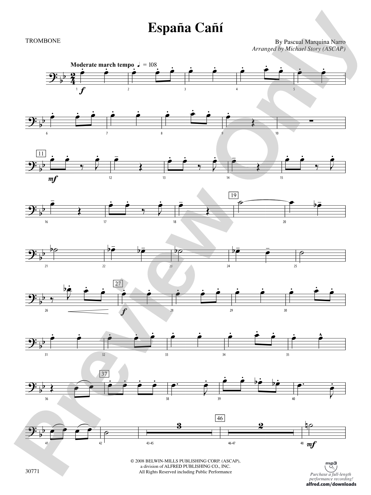 España Cañí: 1st Trombone