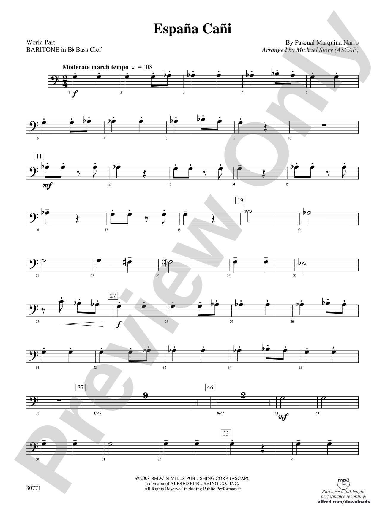 España Cañí: (wp) B-flat Baritone B.C.