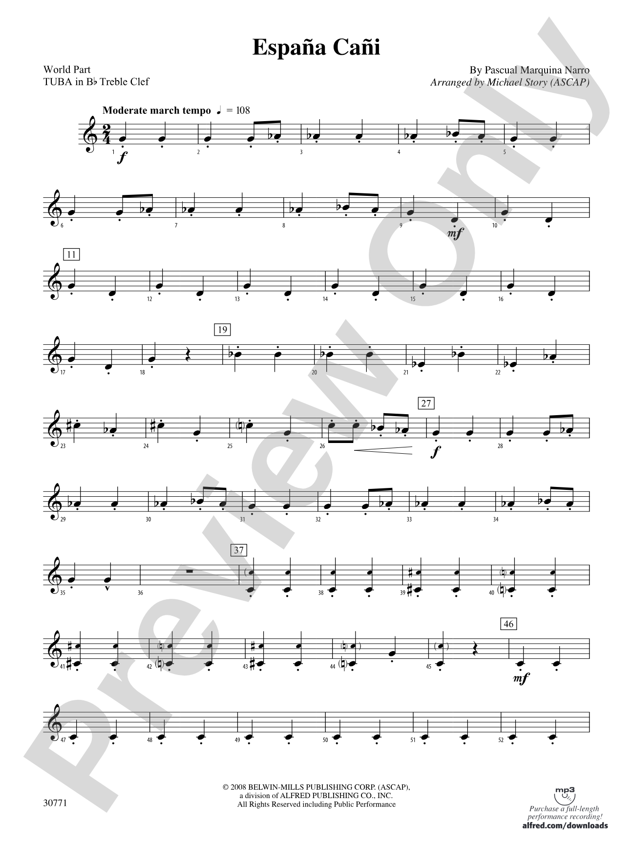 España Cañí: (wp) B-flat Tuba T.C.
