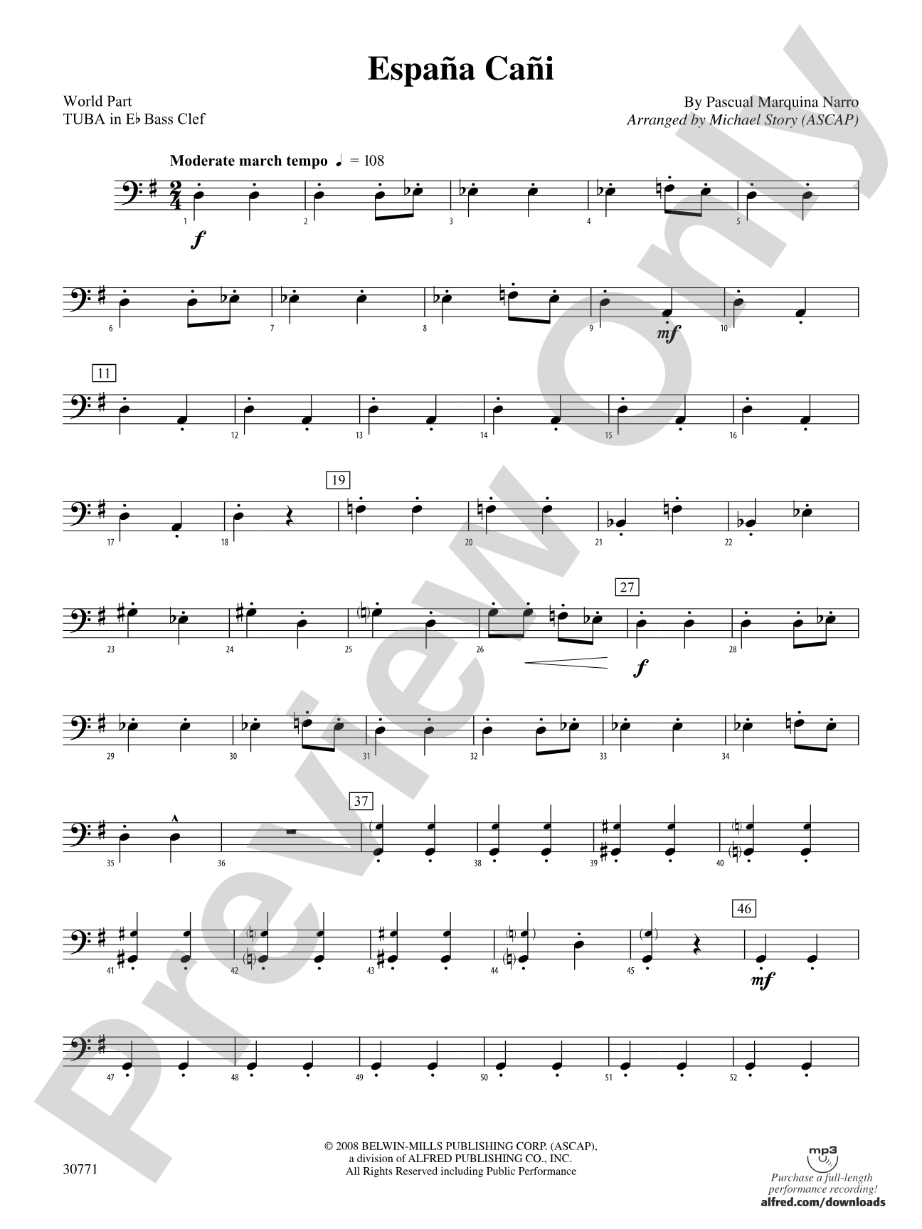 España Cañí: (wp) E-flat Tuba B.C.