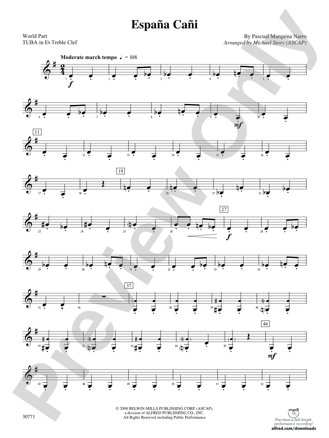 España Cañí: (wp) E-flat Tuba T.C.