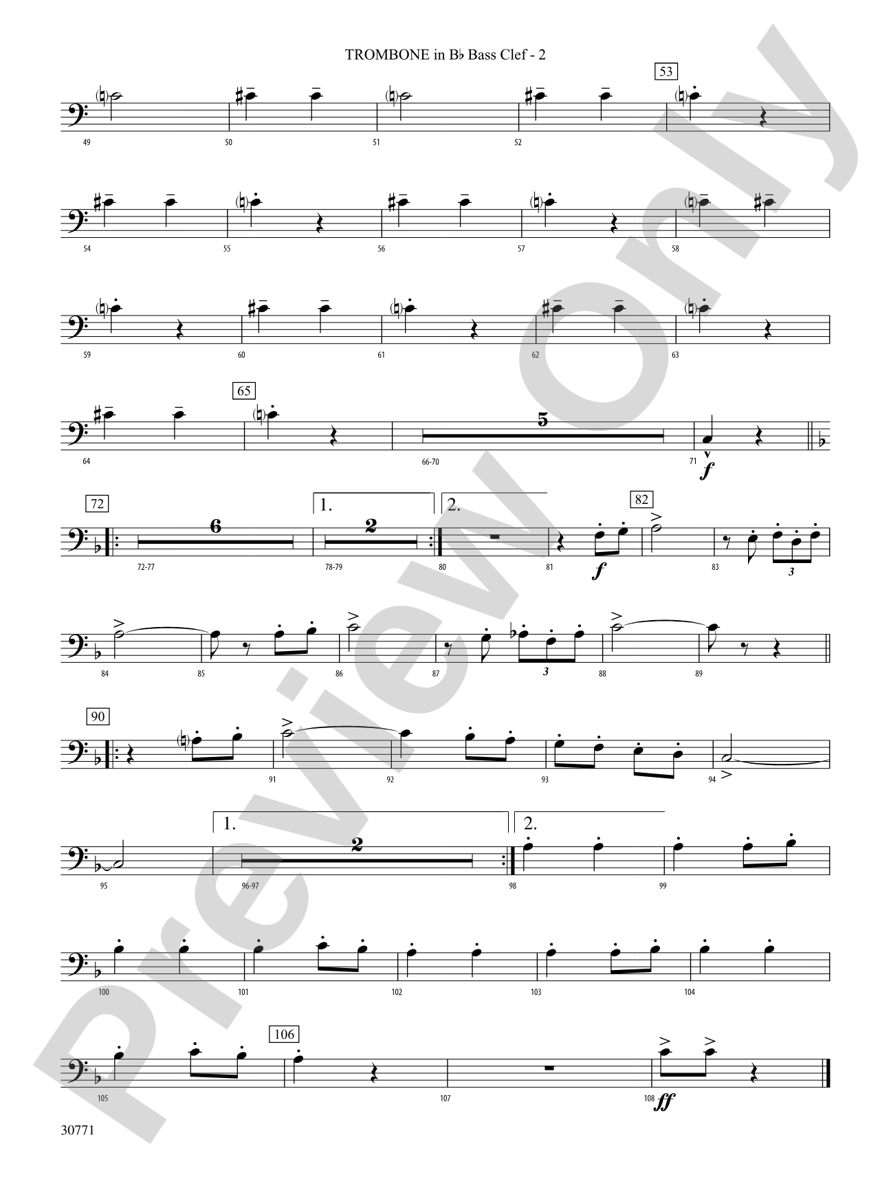España Cañí: (wp) 1st B-flat Trombone B.C.