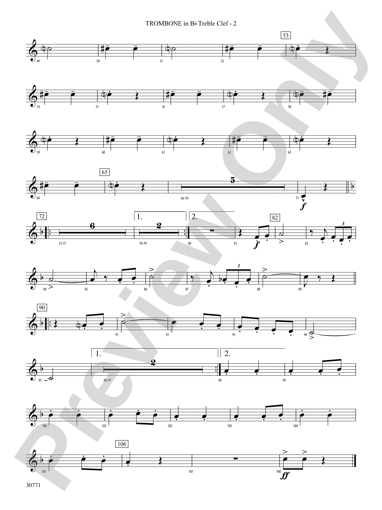 España Cañí: (wp) 1st B-flat Trombone T.C.
