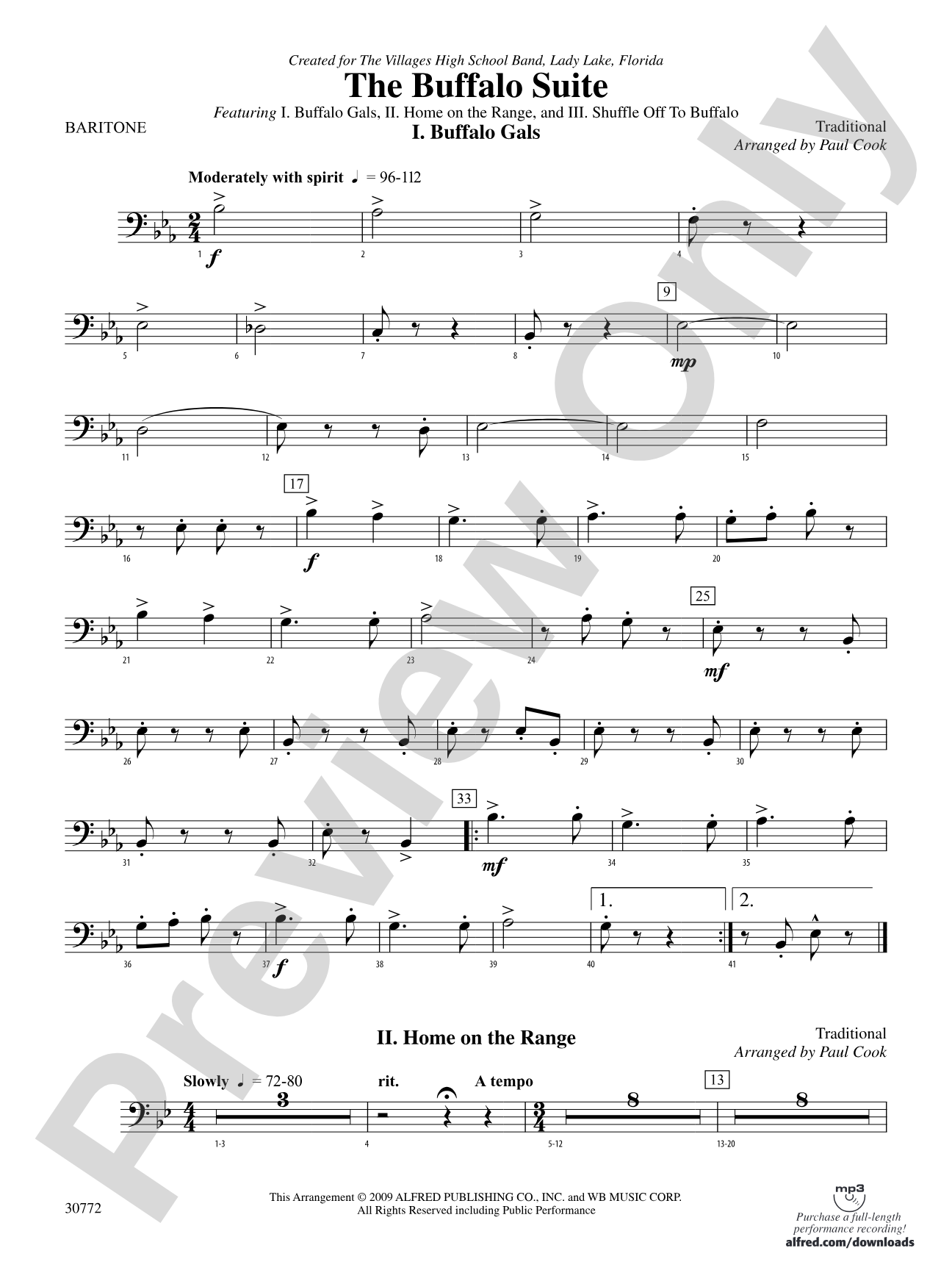 The Buffalo Suite: Baritone B.C.
