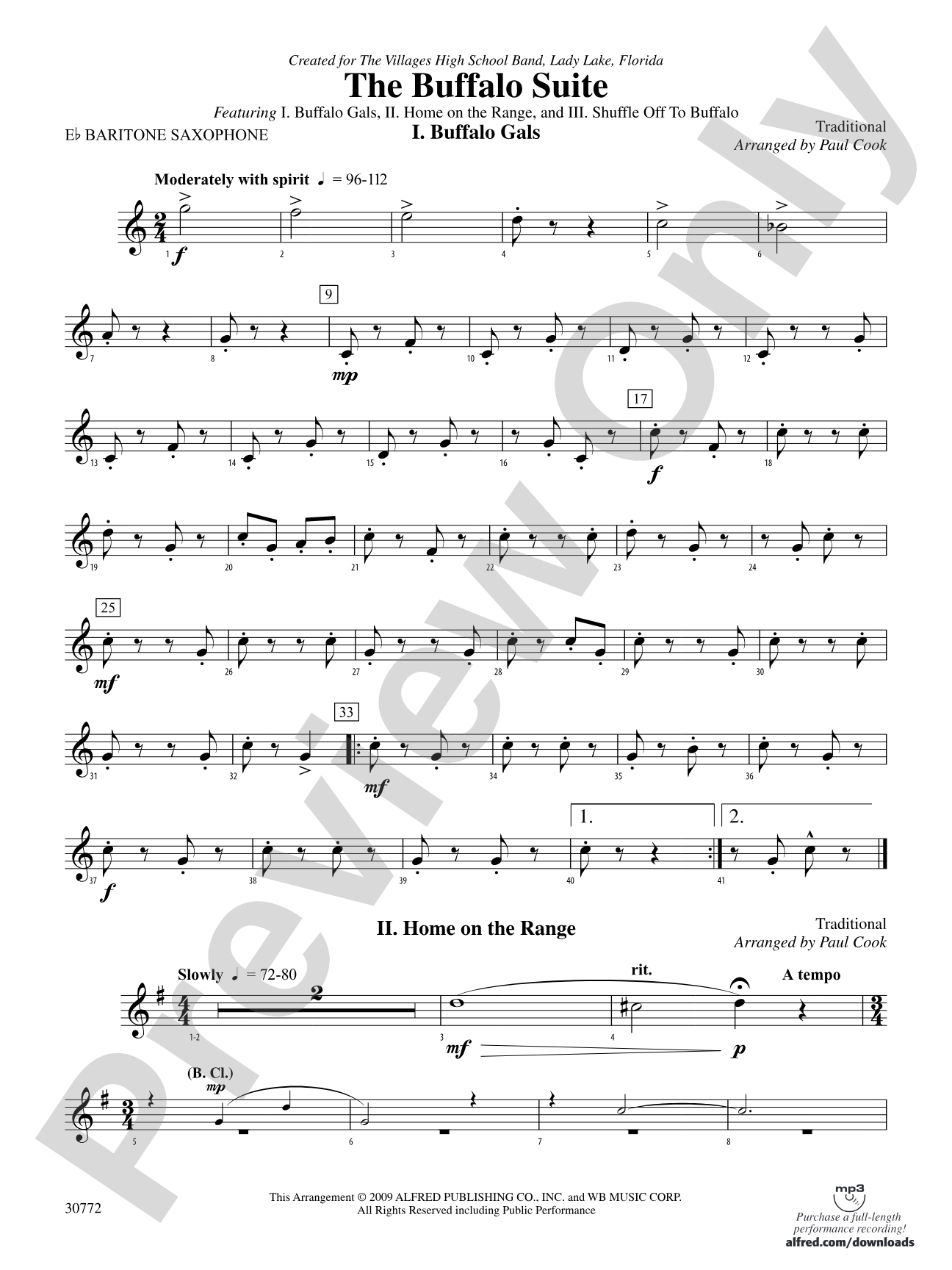 The Buffalo Suite: E-flat Baritone Saxophone