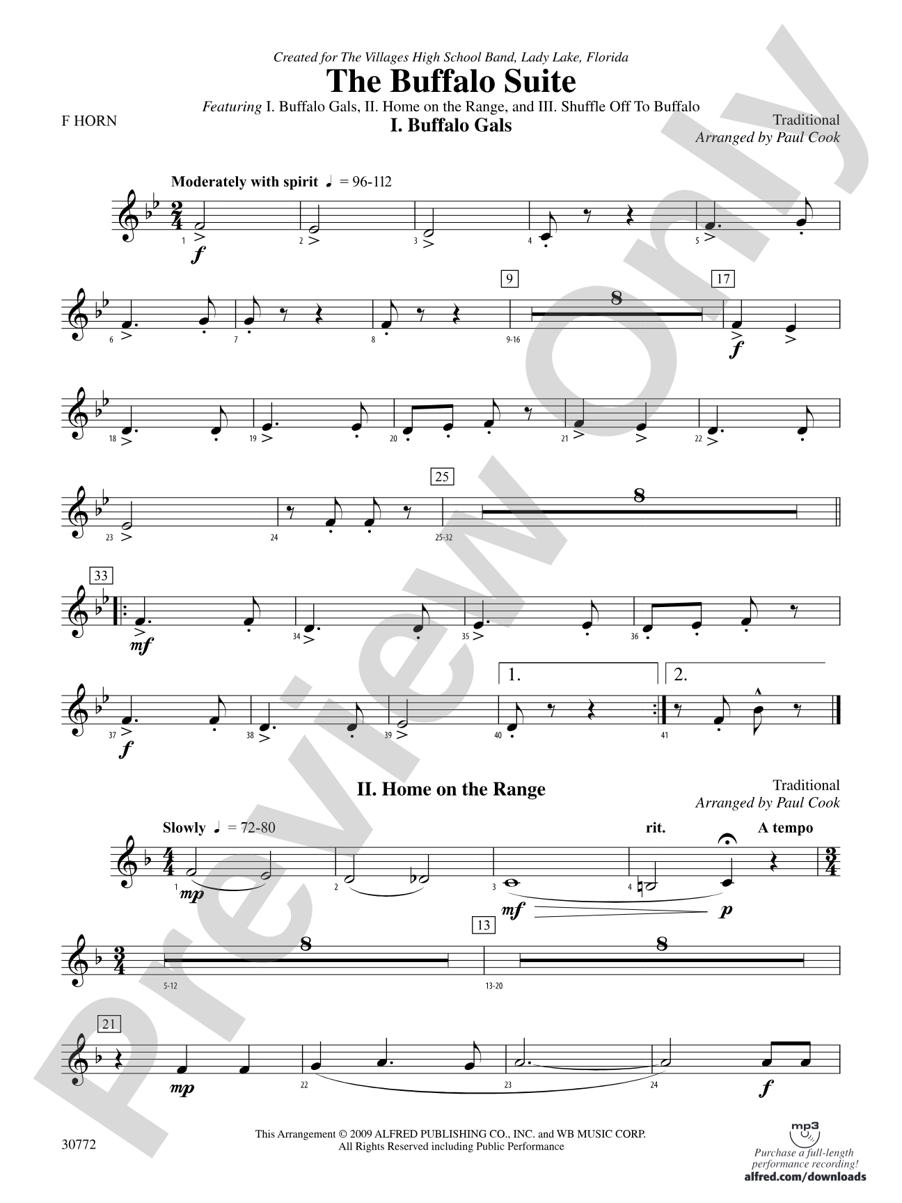 The Buffalo Suite: 1st F Horn