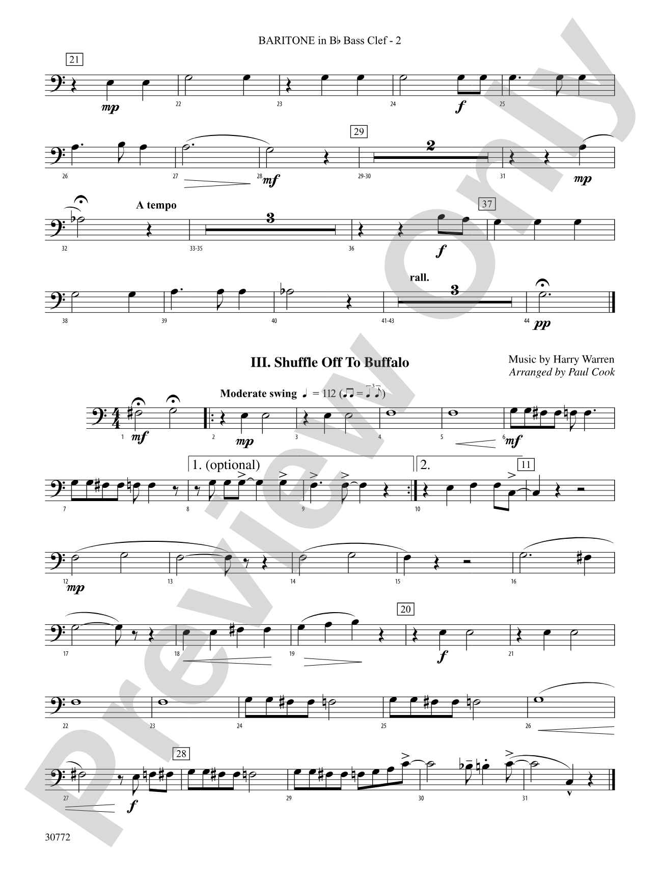 The Buffalo Suite: (wp) B-flat Baritone B.C.
