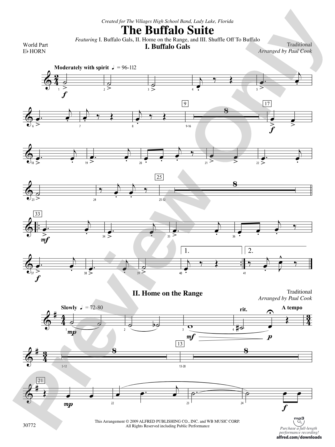 The Buffalo Suite: (wp) 1st Horn in E-flat