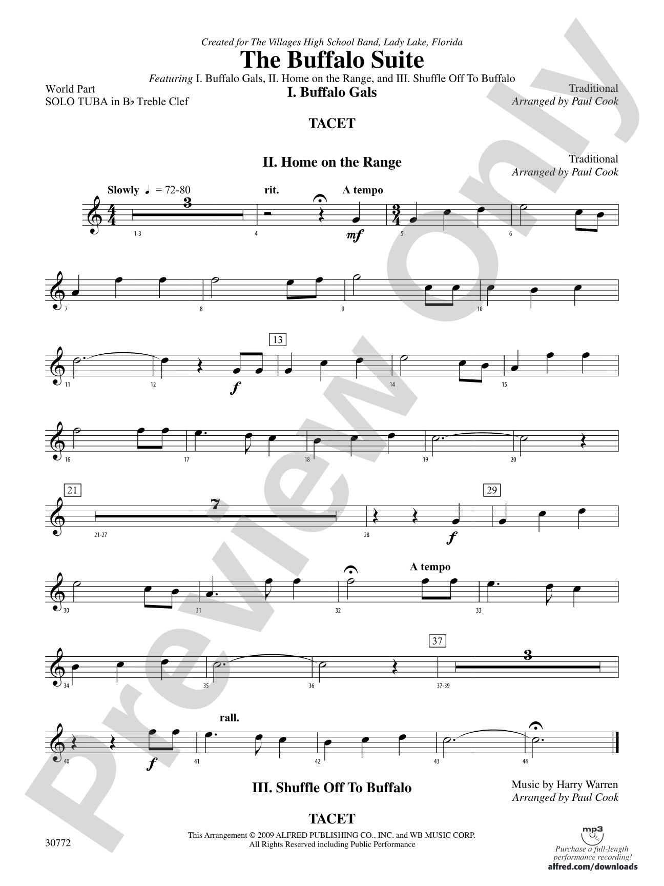 The Buffalo Suite: (wp) Solo Bb Tuba T.C.