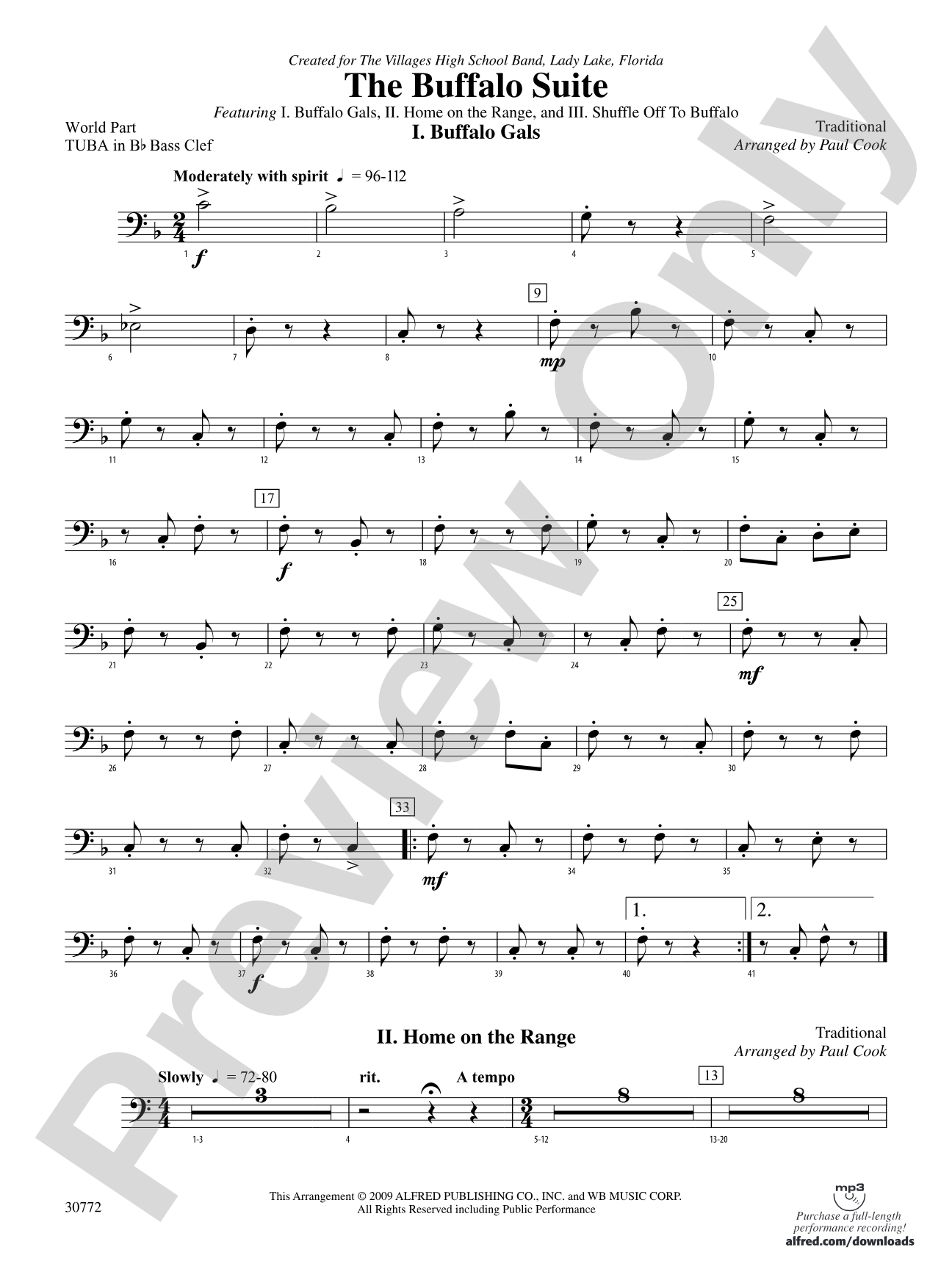 The Buffalo Suite: (wp) B-flat Tuba B.C.