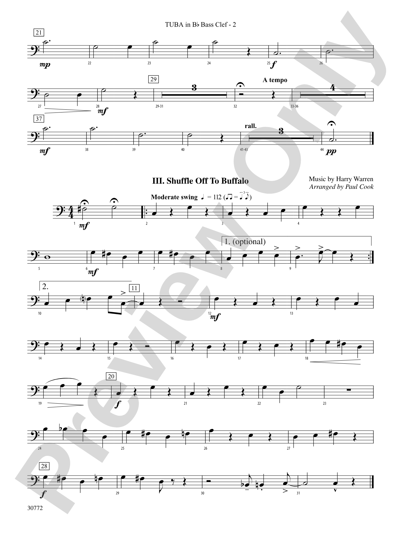 The Buffalo Suite: (wp) B-flat Tuba B.C.