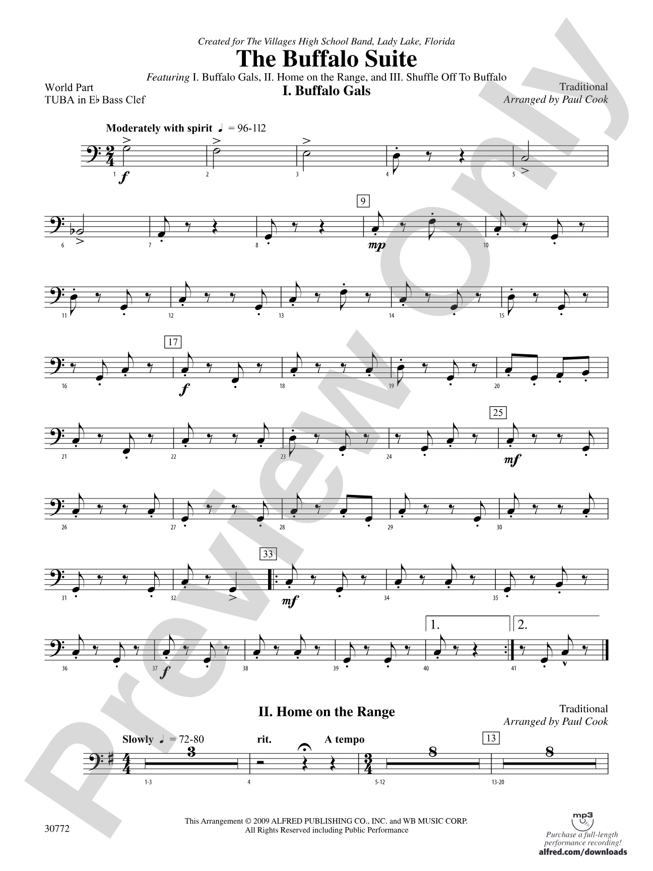 The Buffalo Suite: (wp) E-flat Tuba B.C.