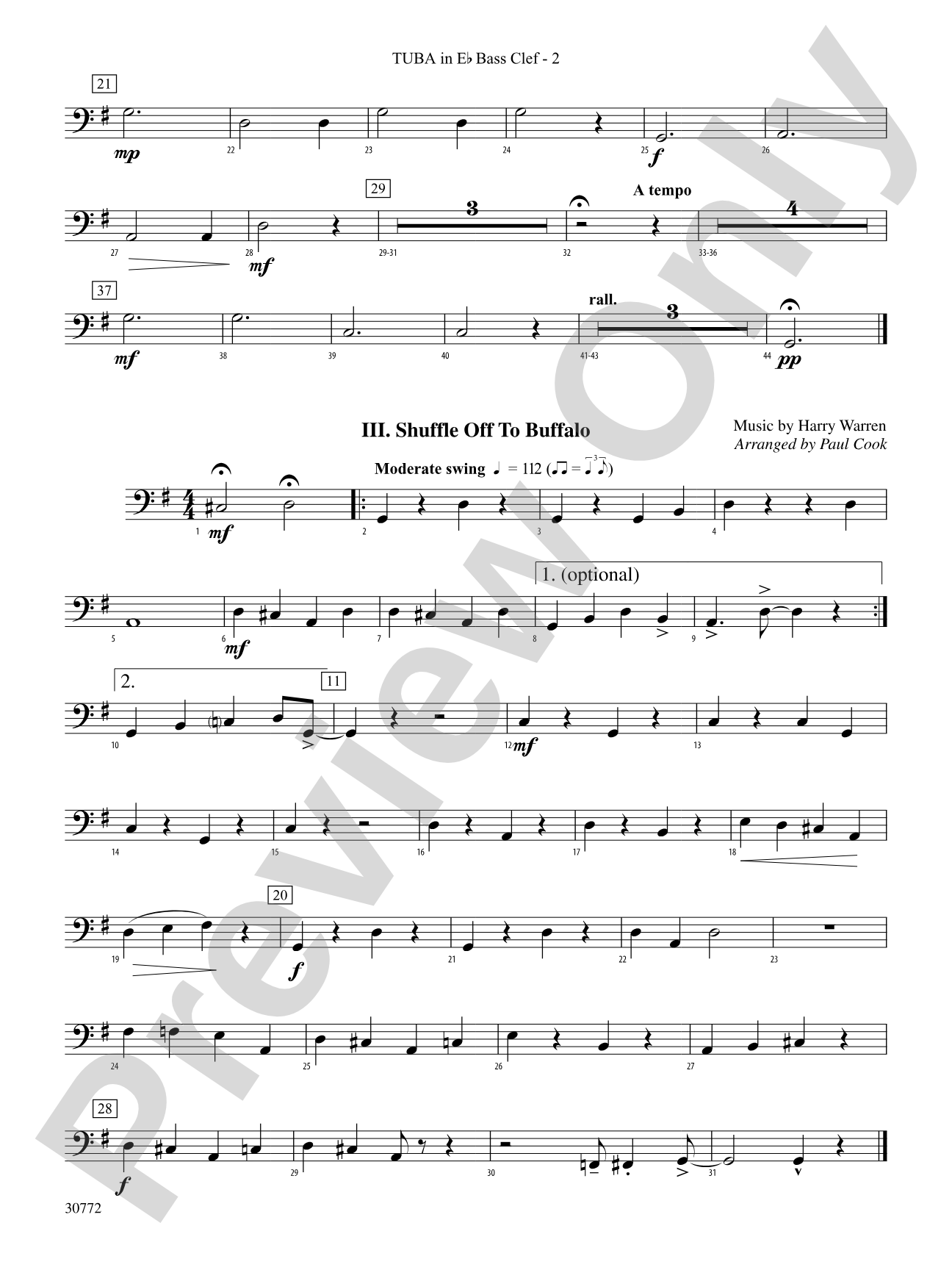 The Buffalo Suite: (wp) E-flat Tuba B.C.
