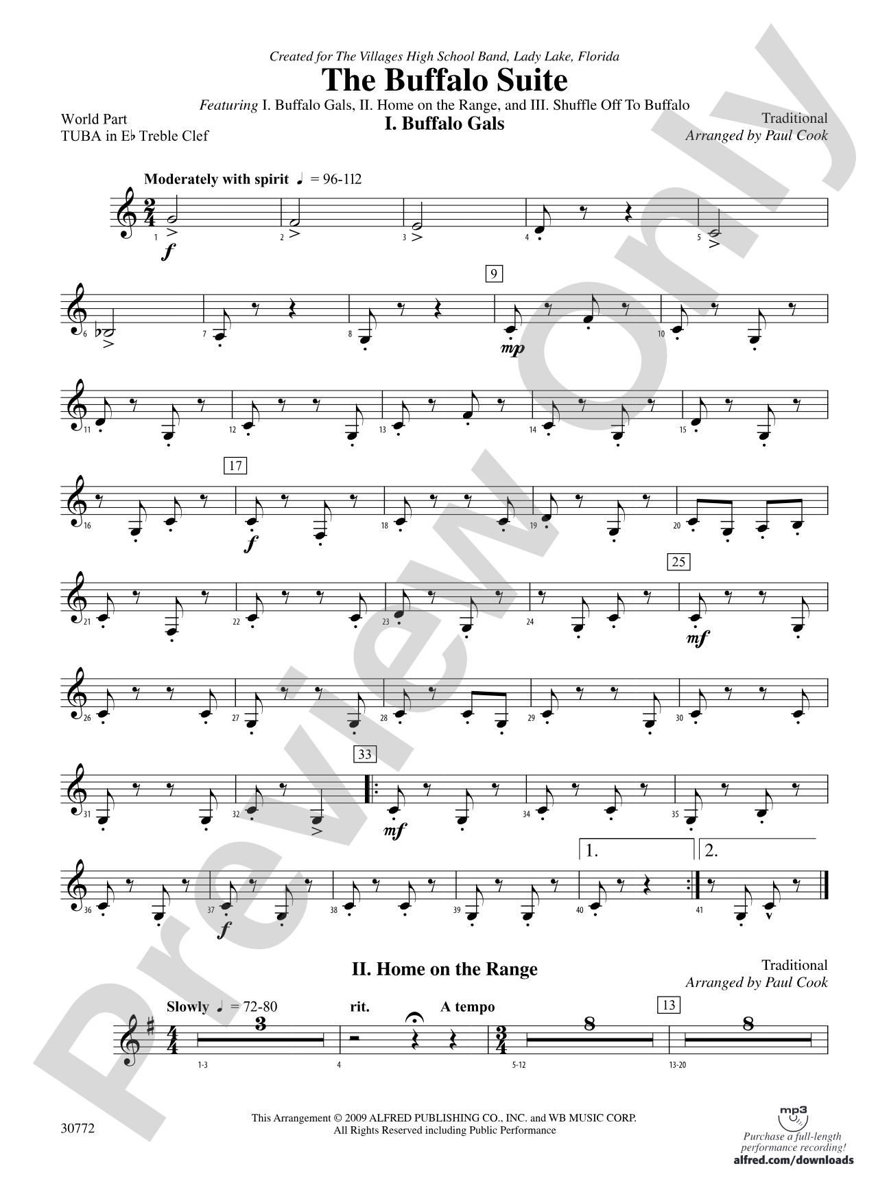 The Buffalo Suite: (wp) E-flat Tuba T.C.