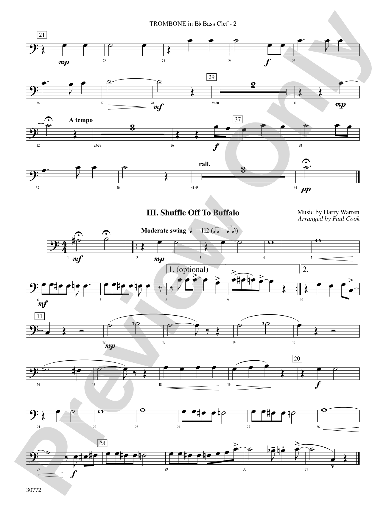 The Buffalo Suite: (wp) 1st B-flat Trombone B.C.