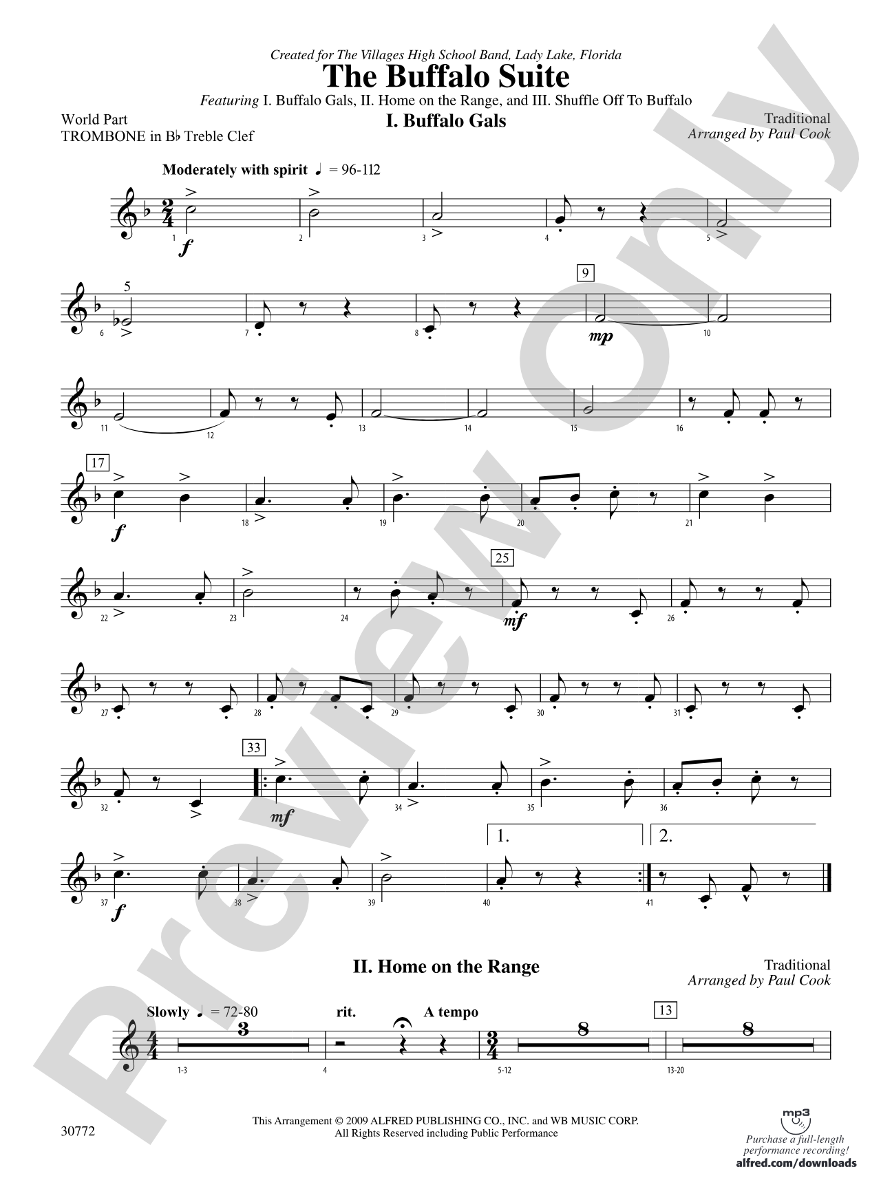 The Buffalo Suite: (wp) 1st B-flat Trombone T.C.