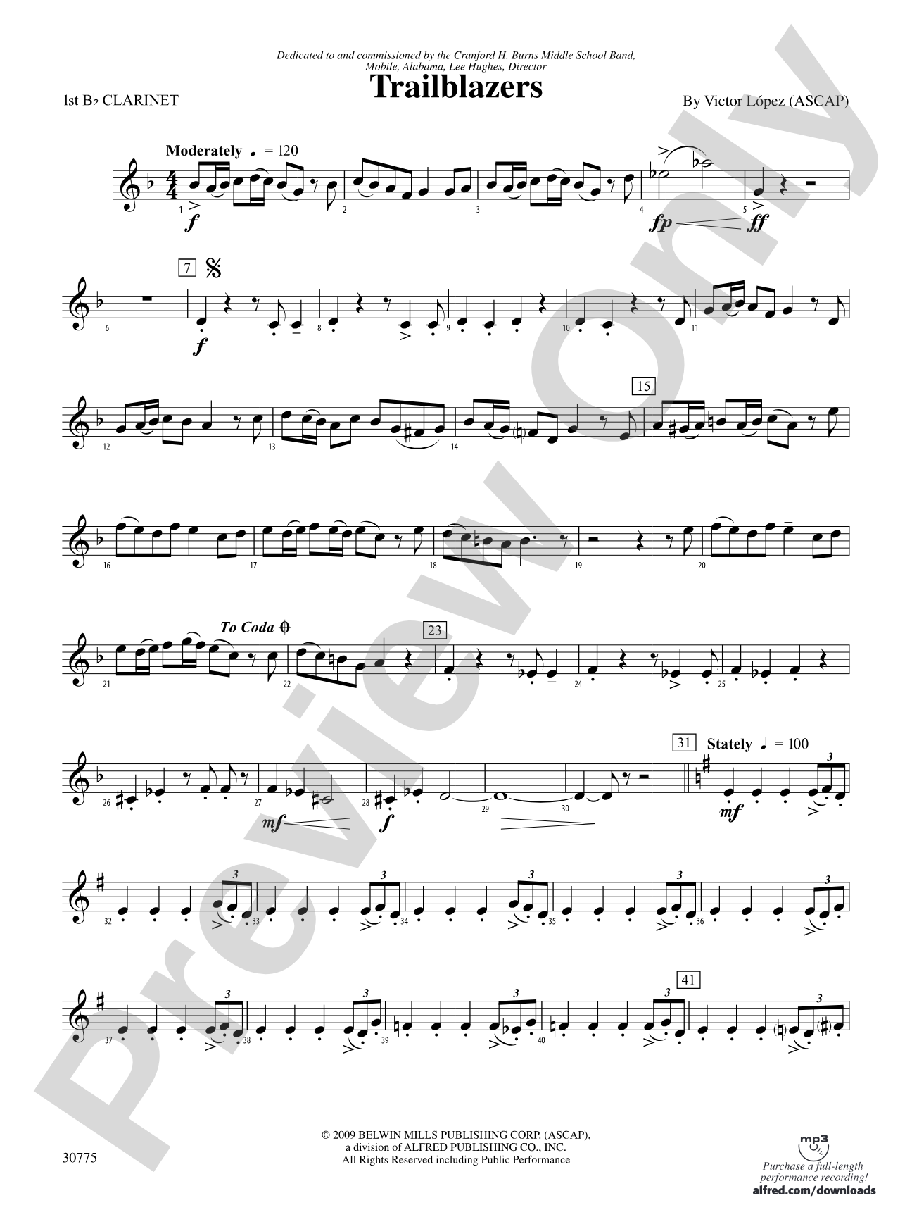 Trailblazers: 1st B-flat Clarinet