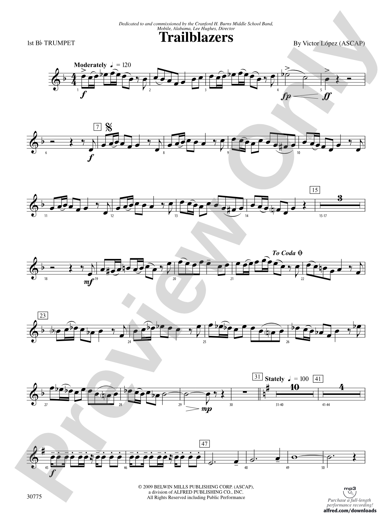 Trailblazers: 1st B-flat Trumpet