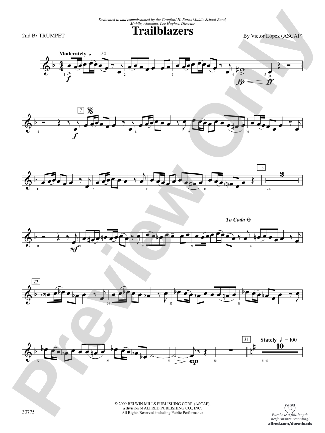 Trailblazers: 2nd B-flat Trumpet