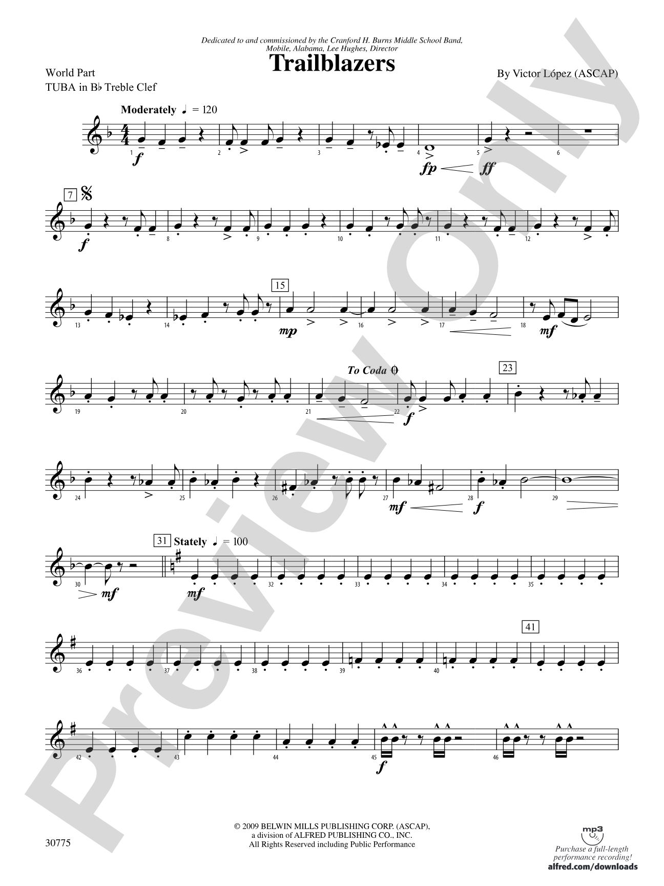 Trailblazers: (wp) B-flat Tuba T.C.