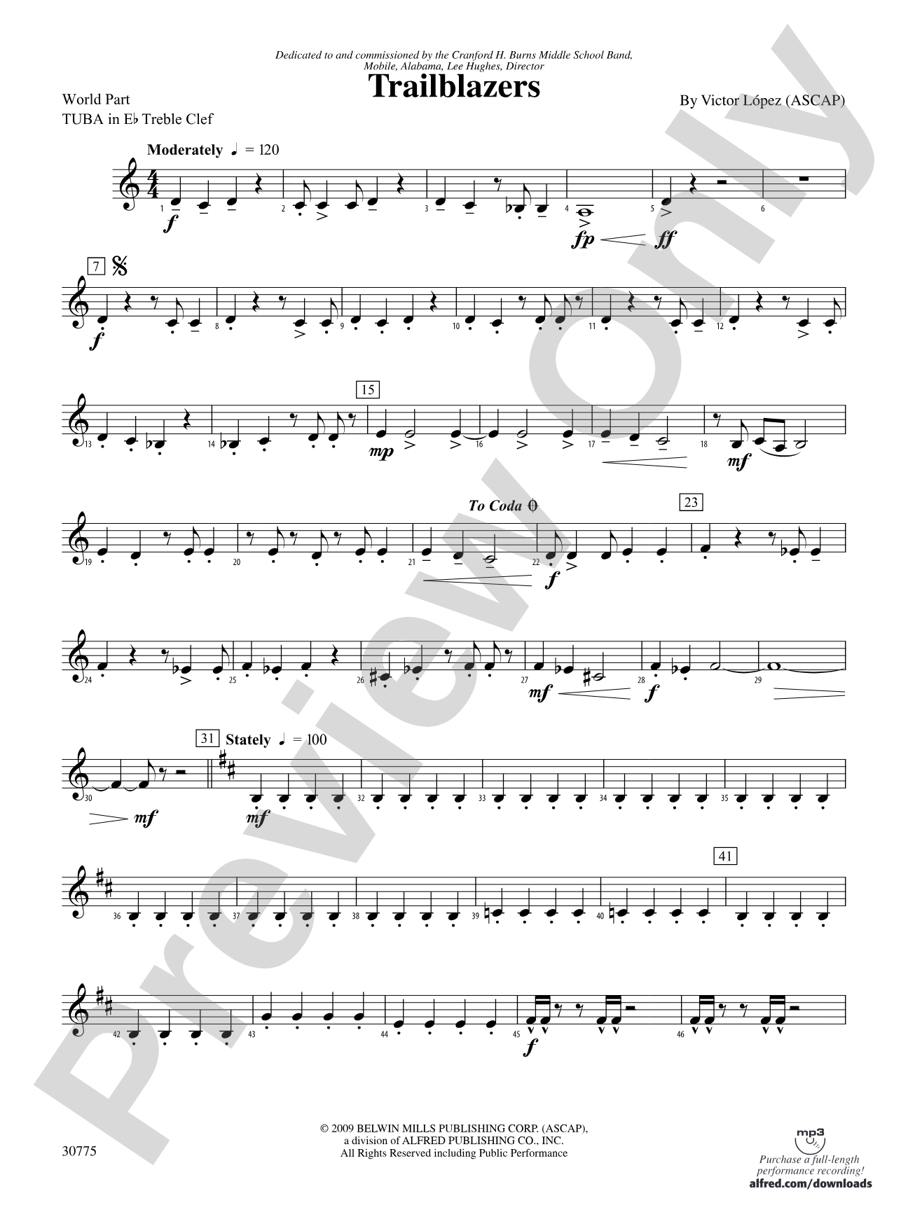 Trailblazers: (wp) E-flat Tuba T.C.