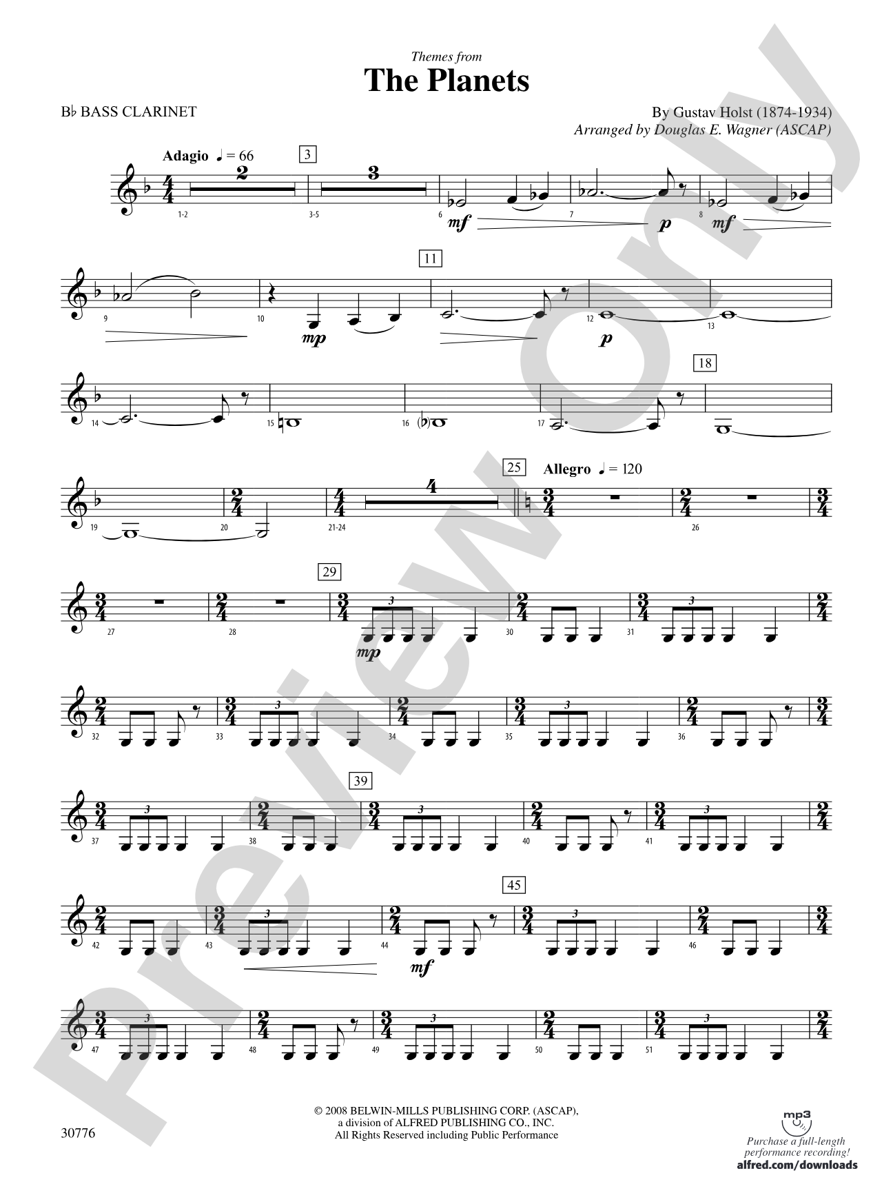 The Planets: B-flat Bass Clarinet