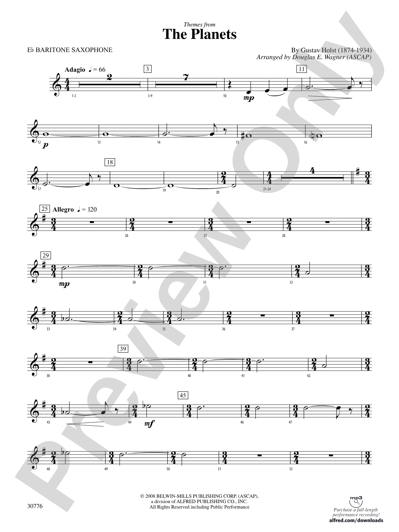 The Planets: E-flat Baritone Saxophone