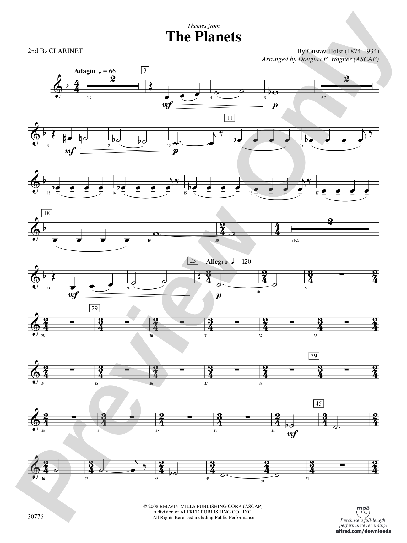 The Planets: 2nd B-flat Clarinet