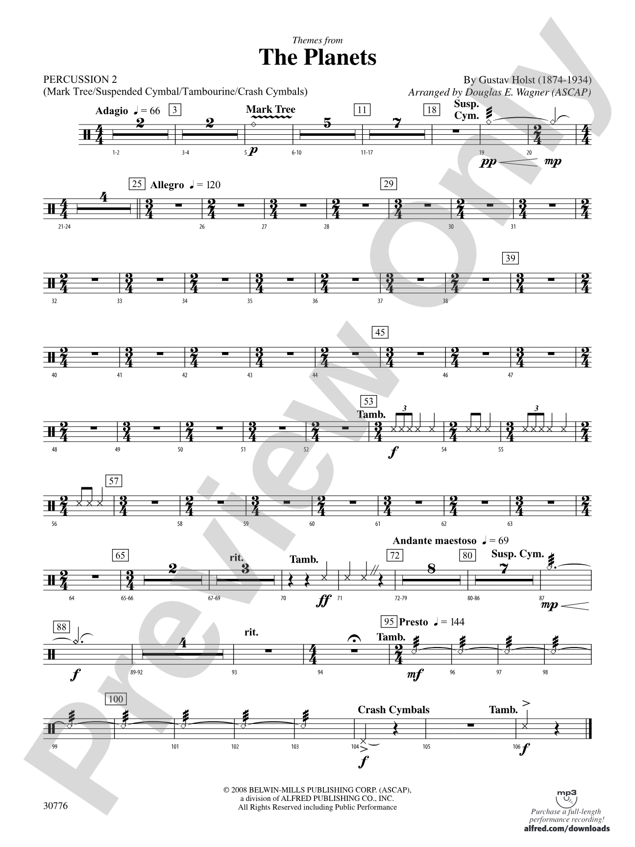 The Planets: 2nd Percussion