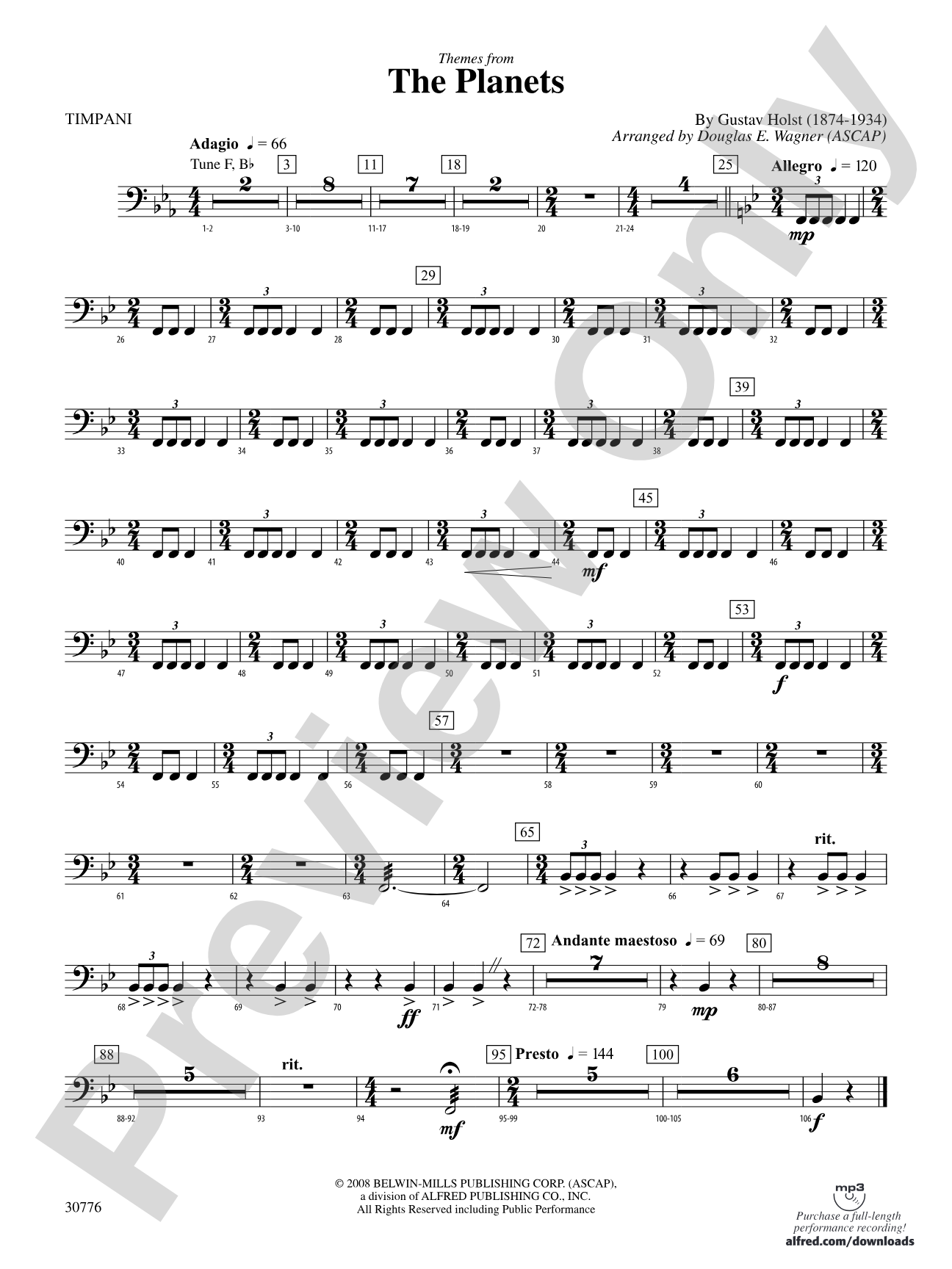 The Planets: Timpani